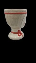 Vaso testa naif lacrima in ceramica decorativa alta 21 cm