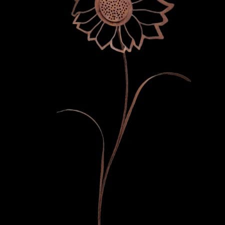 Girasole gigante in ferro arrugginito da giardino
