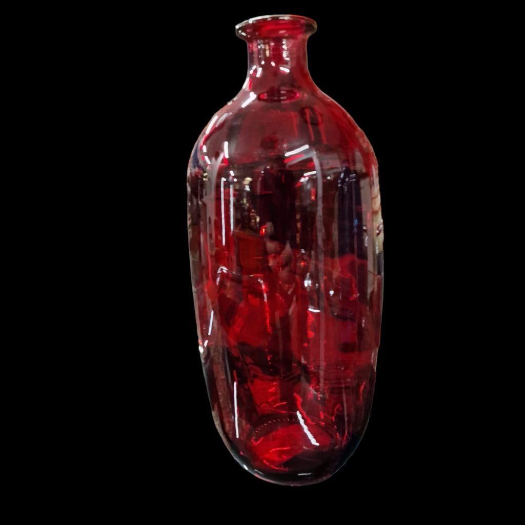 04454.jpg Ampolla in vetro rossa - decorativa in vetro riciclato