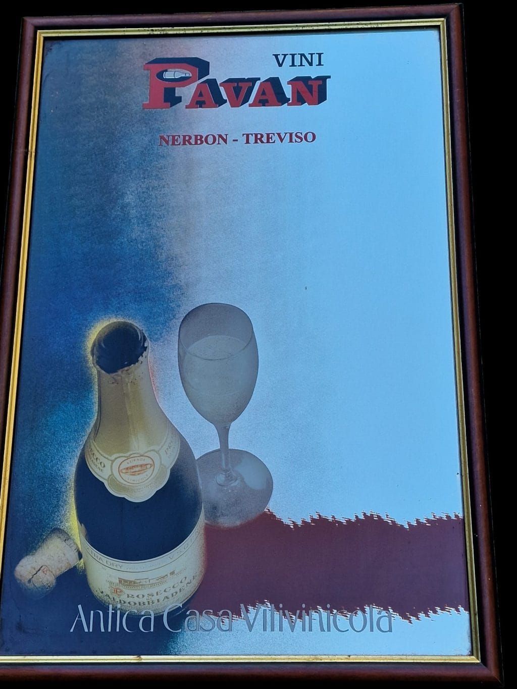 Insegna pubblicitaria a specchio Vini Pavan