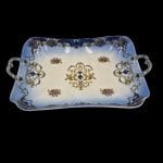 9002167.jpg Vassoio in porcellana rettangolare con manici, stile Vintage style, 40 cm, decorato finemente