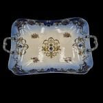 9002167_1.jpg Vassoio in porcellana rettangolare con manici, stile Vintage style, 40 cm, decorato finemente