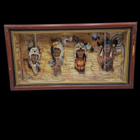 Quadro bacheca con 4 indiani d'America