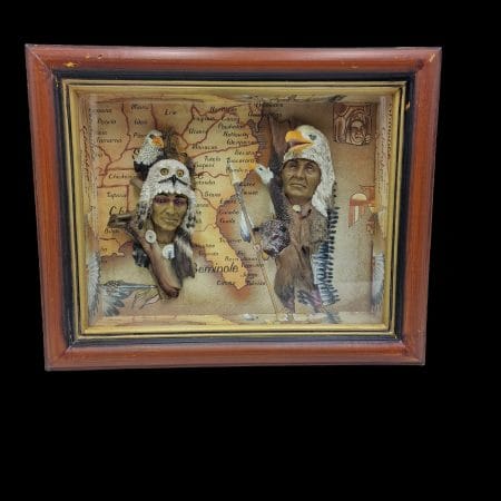 Quadro bacheca con 2 indiani d'America