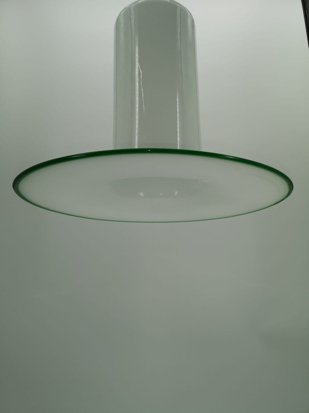Lampadario in vetro opalino di Murano, anni 60