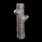 40313.jpg Vaso in ceramica a forma di tronco di betulla argentato