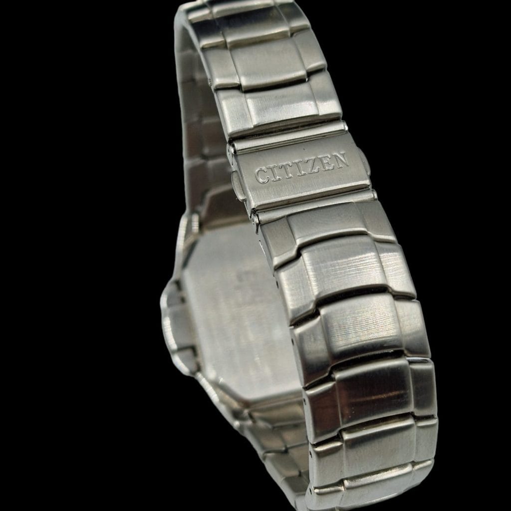 Orologio da uomo Citizen vintage con doppio quadrante e cinturino in acciaio