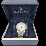Orologio da uomo Maserati al quarzo con cinturino in acciaio e scatola originale