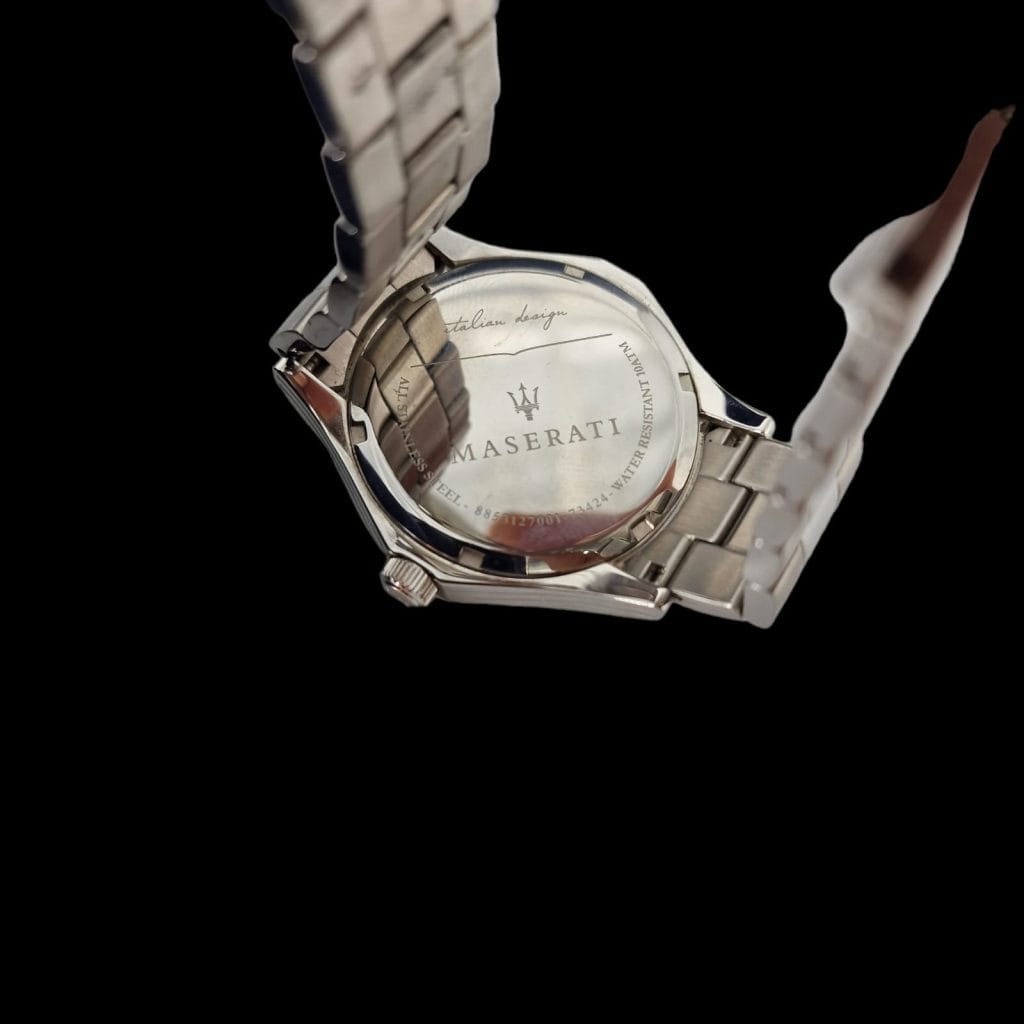 Orologio da uomo Maserati al quarzo con cinturino in acciaio e scatola originale