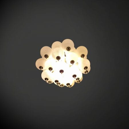 Lampadario Raak anni 60/70 con 28 sfere in vetro