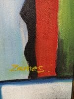 Dipinto incorniciato modernista 105x135 firmato ZUMES