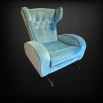 40316_4.jpg poltrona vintage recliner anni '50 in velluto verde Brevetti Degli-Esposti