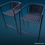 Sgabello Randa Arrmet in acciaio e corda nautica - design LucidiPevere