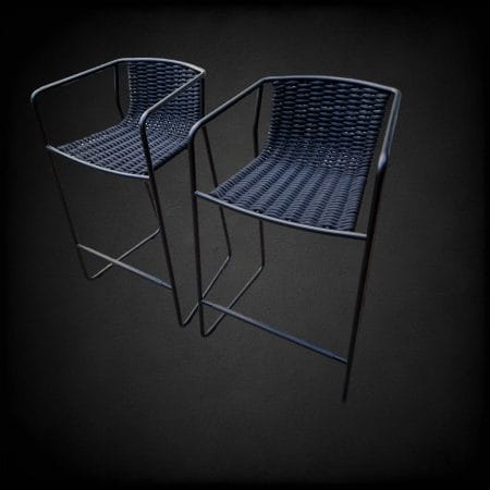 Sgabello Randa Arrmet in acciaio e corda nautica - design LucidiPevere