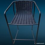 Sgabello Randa Arrmet in acciaio e corda nautica - design LucidiPevere