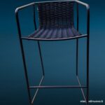 Sgabello Randa Arrmet in acciaio e corda nautica - design LucidiPevere