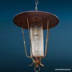 40438_1_4 Lampadario a lanterna in ottone e rame, una luce