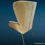 Poltrona Living Sand in velluto color sabbia