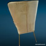 Poltrona Living Sand in velluto color sabbia
