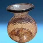 Anfora in vetro riciclato h 33 - vaso ambrato