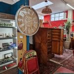 Orologio da parete in legno "Old Town" con numeri in metallo