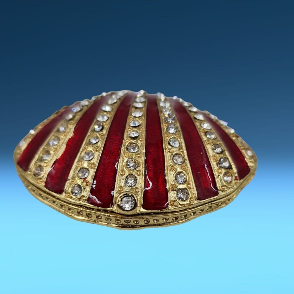 04513.jpg Conchiglia portagioie in metallo con scatola regalo
