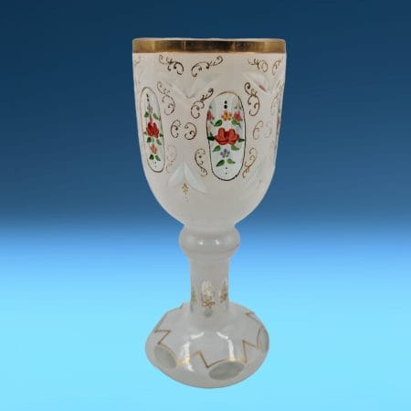 Calice in cristallo di Bohemia con decoro oro