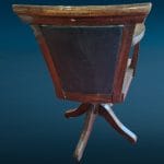 40583_3.jpg Vecchia poltroncina da ufficio anni '20 con base a quattro piedi e braccioli in legno