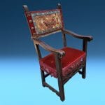 04571_1.jpg Scopri l'eleganza senza tempo della poltroncina rustica a cartella in noce del XVII secolo, completa di certificato di autenticità.