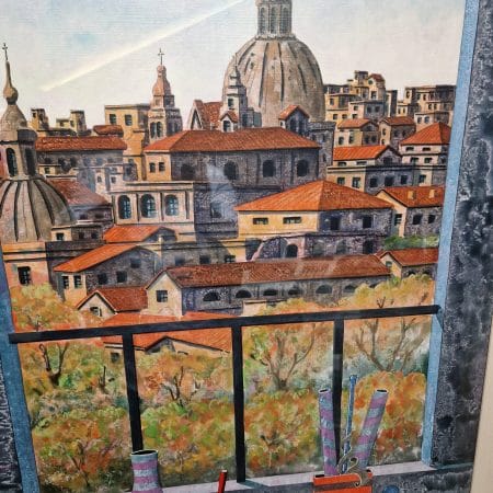 Opera d’arte contemporanea “Era in autunno” di Tonino Caputo, autentica da collezione privata