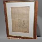 Disegno originale “Chiesa Lapis” di Marcello Dudovich, opera firmata e certificata