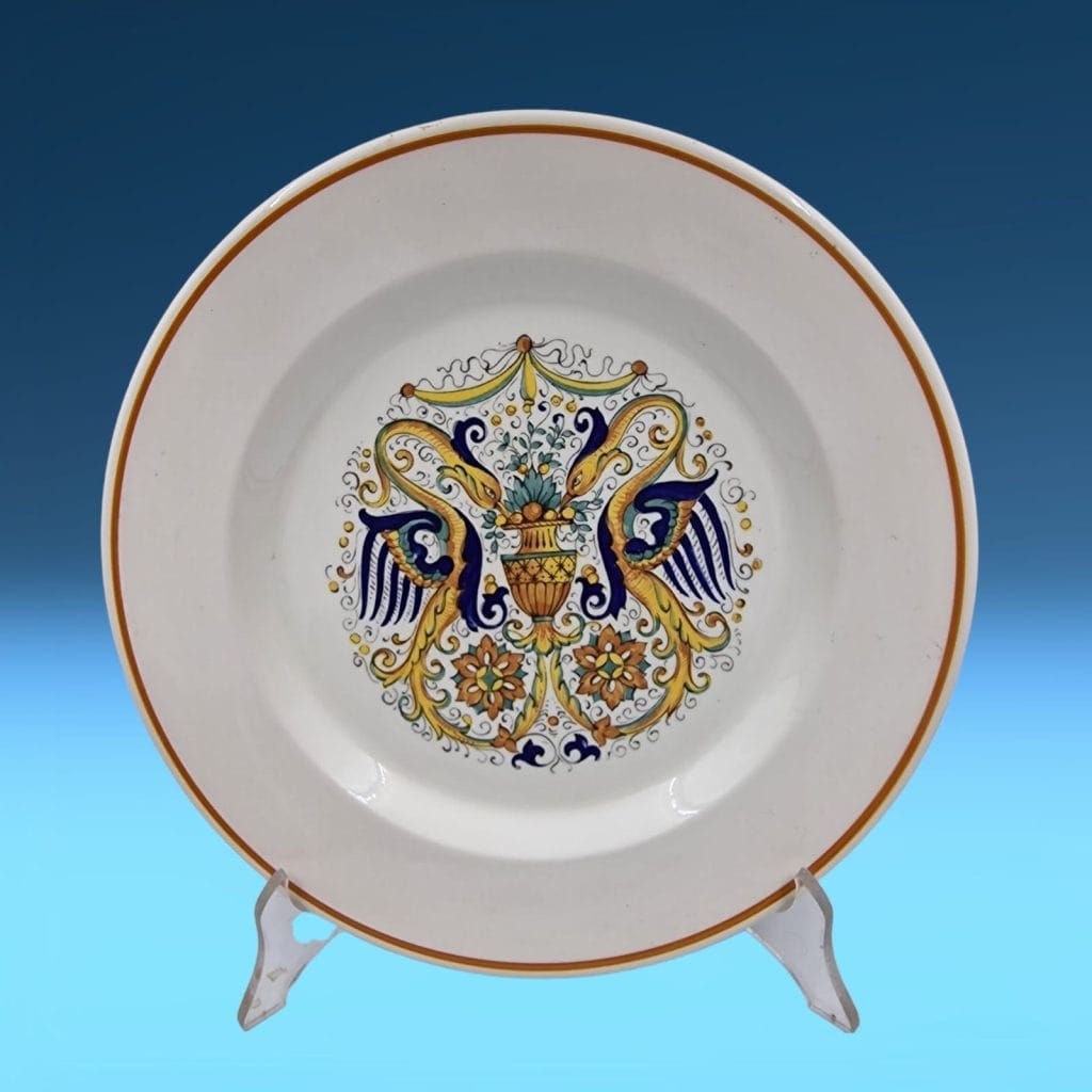Piatto raffaellesco in ceramica di Deruta