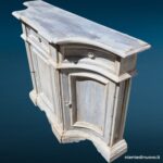Credenza in legno decapato stile provenzale, 3 ante e cassetto