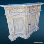 Credenza in legno decapato stile provenzale, 3 ante e cassetto