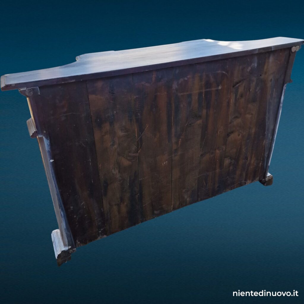 Credenza in legno decapato stile provenzale, 3 ante e cassetto