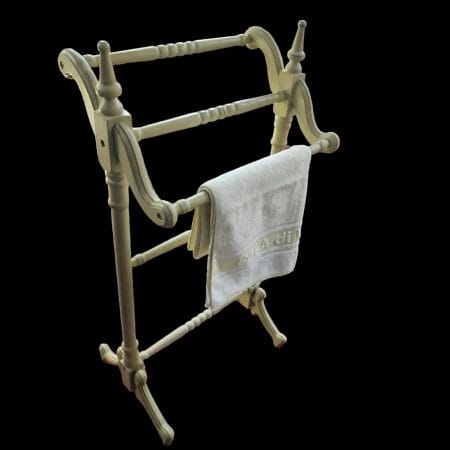 Portasalviette in legno laccato grigio verdognolo