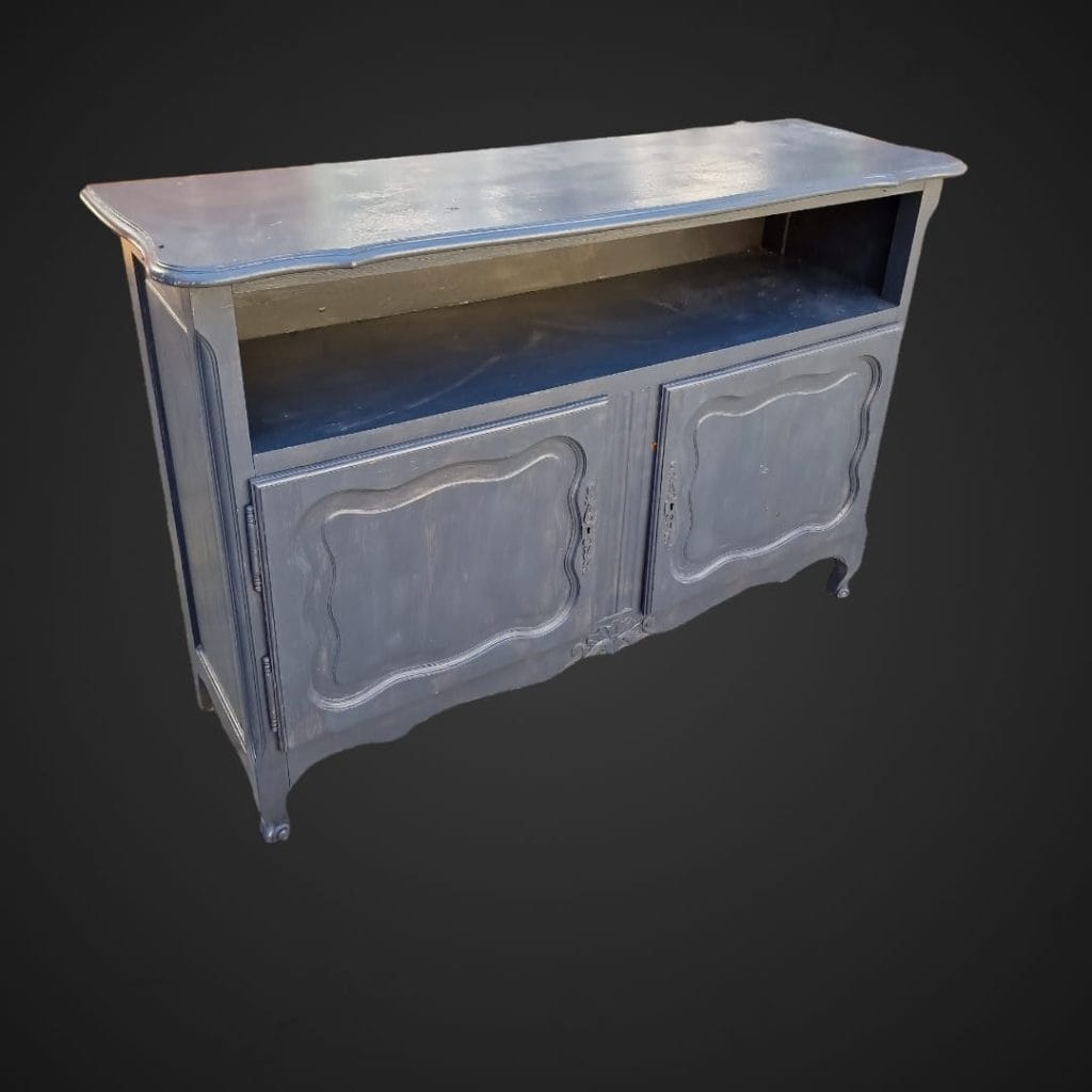Credenzina provenzale 2 ante in stile shabby chic grigio