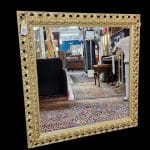 Specchiera quadrata cornice oro lavorata in perfette condizioni