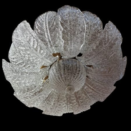 Lampadario soffitto Rex Barovier e Toso grande in cristallo di Murano
