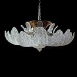 Lampadario soffitto Rex Barovier e Toso grande in cristallo di Murano