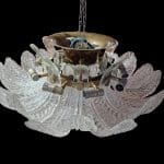 Lampadario soffitto Rex Barovier e Toso grande in cristallo di Murano