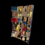 Specchio Involuto Kare Design con specchi molati su supporto in legno