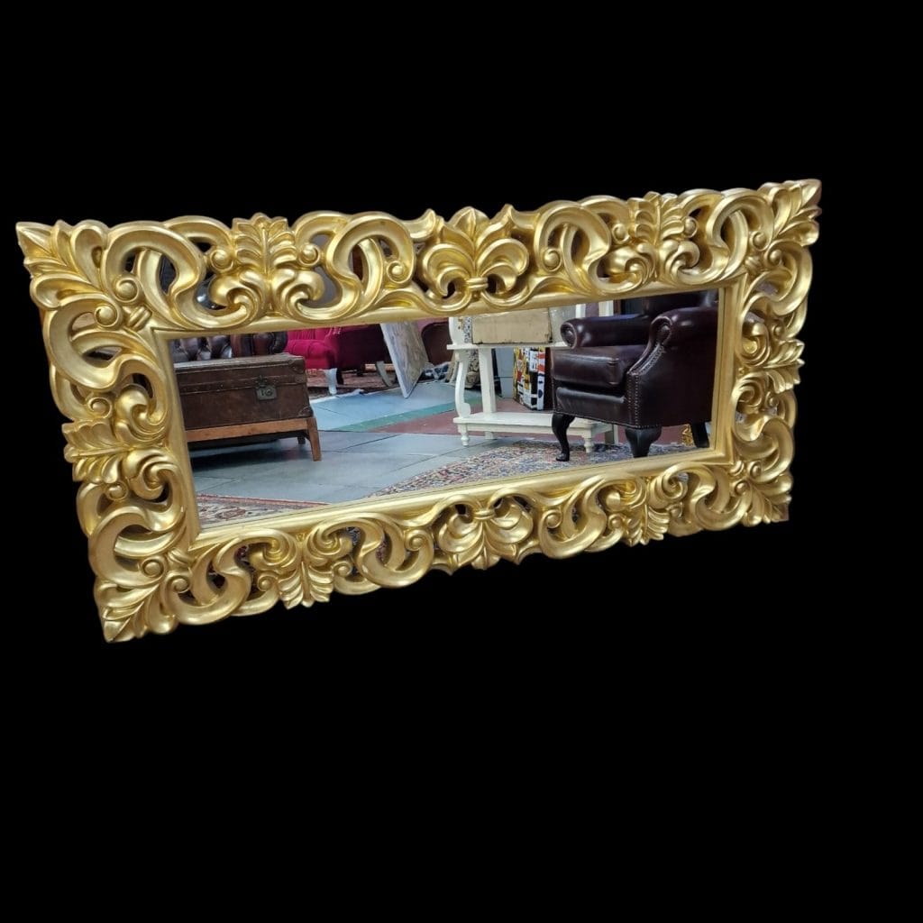 Specchiera barocca oro con cornice dorata