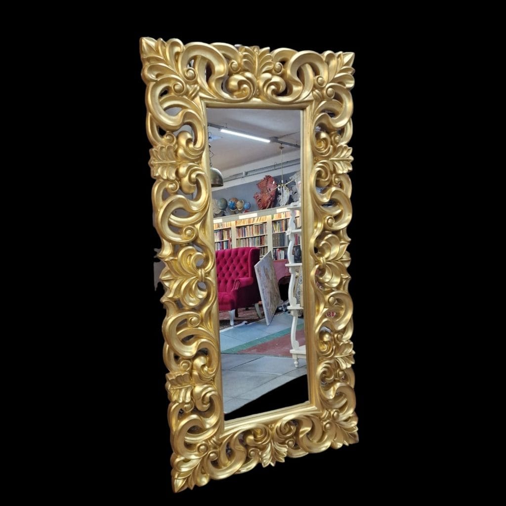 Specchiera barocca oro con cornice dorata
