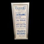 Vecchia locandina incorniciata originale del Cinema Teatro Puccini, epoca fascista