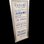 Vecchia locandina incorniciata originale del Cinema Teatro Puccini, epoca fascista