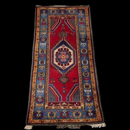 Tappeto persiano Yayali annodato a mano dai colori sgargianti con certificato