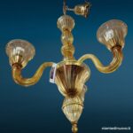 40943_4 Lampadario in vetro di Murano 3 luci ambra