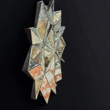 Specchio Kare Design Origami Star con 42 lastre di vetro specchiato e bisellato