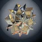 Specchio Kare Design Origami Star con 42 lastre di vetro specchiato e bisellato